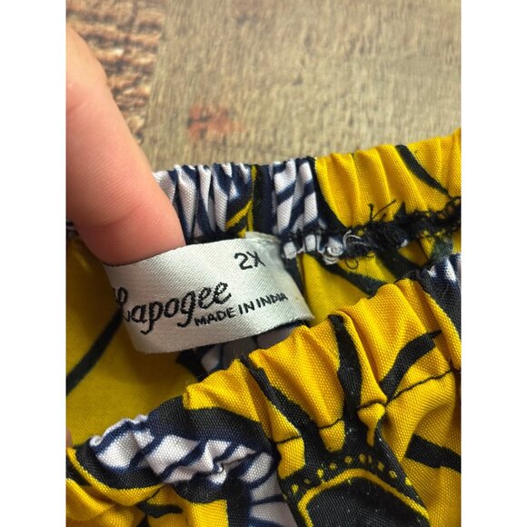 Apogee Womens Floral Off-Shoulder Dress 2X Yellow/Red/White - Picture 2 of 7